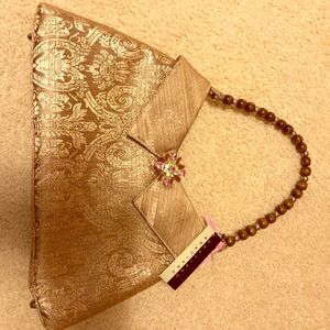 New Braciano Purse - gold tones with beaded handle